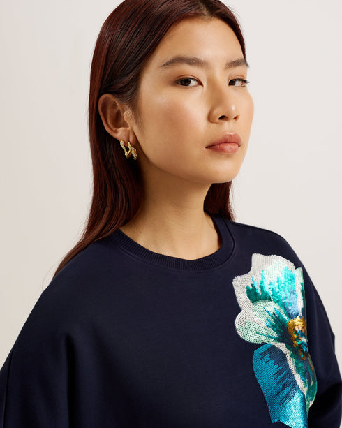 BAYLEYY-Tops-Sequin Graphic Sweat- Ted Baker Romania